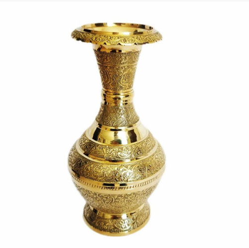 گلدان برنزی(برنجی)طرح طاووس