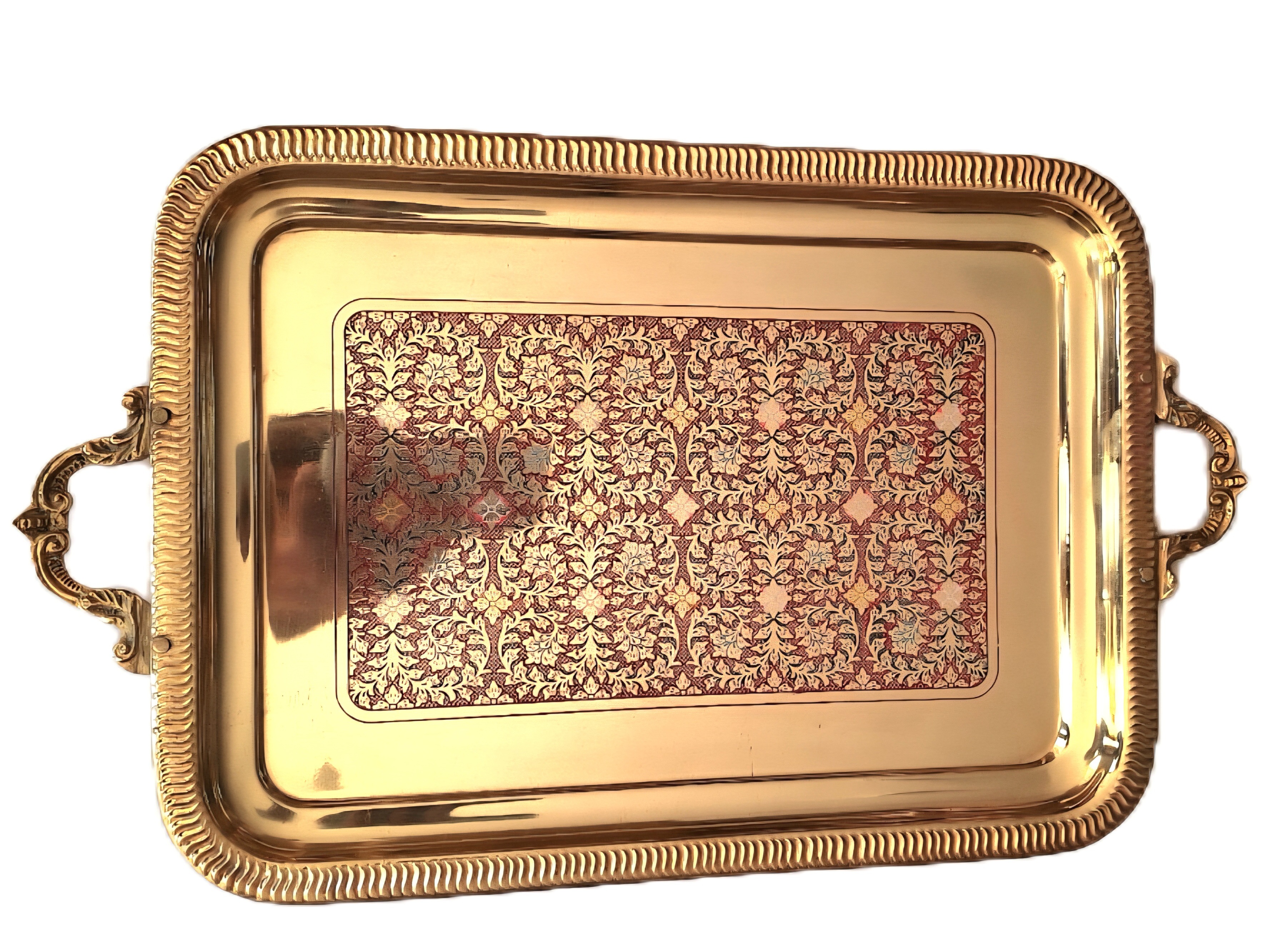 سینی برنجی مستطیل